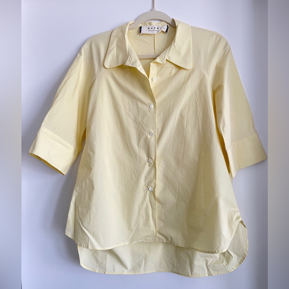 Marni cotton poplin button up